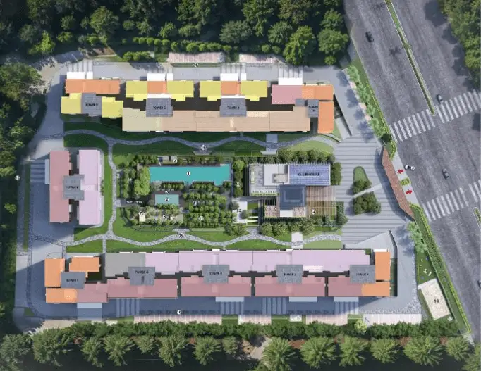 Master plan layout of DivyaSree Koregaon Park Annexe Pune showing hospitality, residential, and retail zones